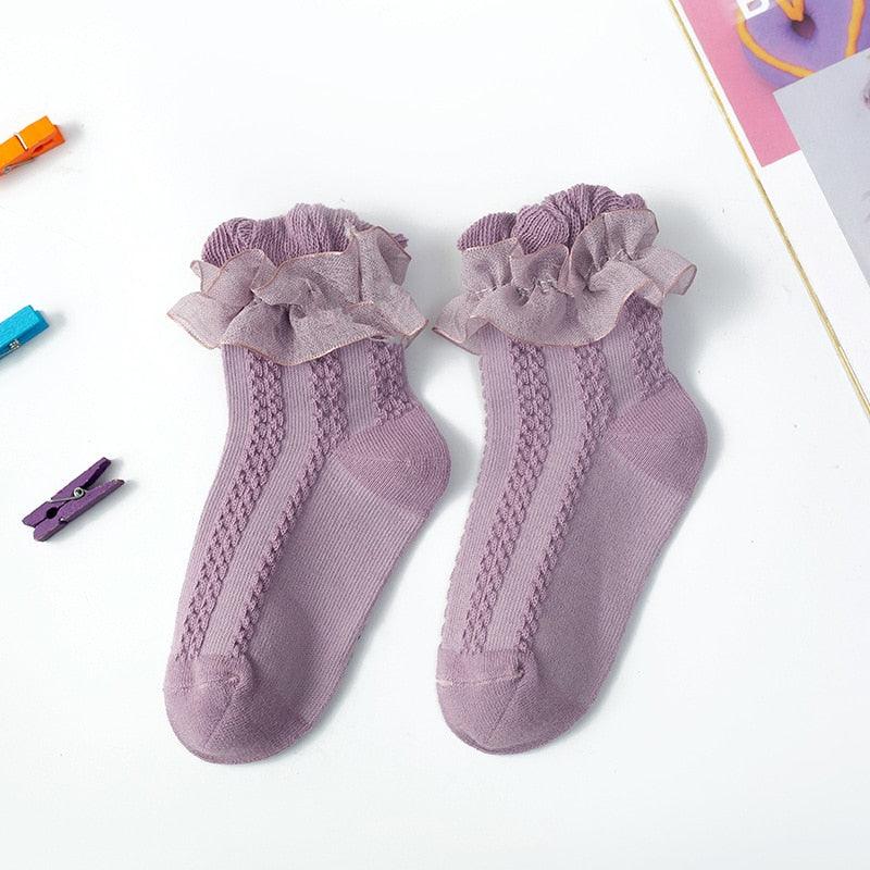 Frilly Tutu Socks (two pairs) - Belle Baby