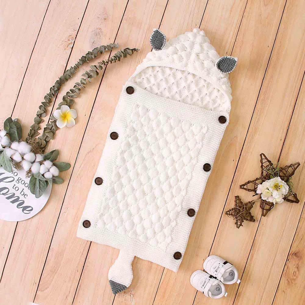 Knitted Fox Baby Pram Sleeping Bag - Belle Baby