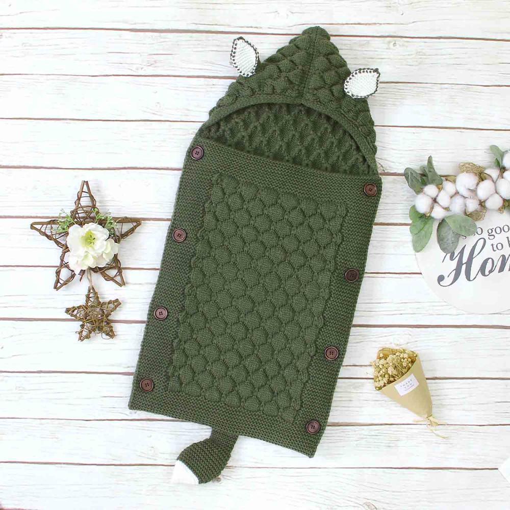 Knitted Fox Baby Pram Sleeping Bag - Belle Baby