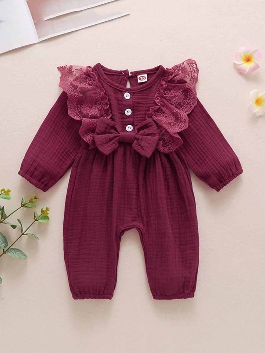 Lace Bow Bodysuit - Belle Baby