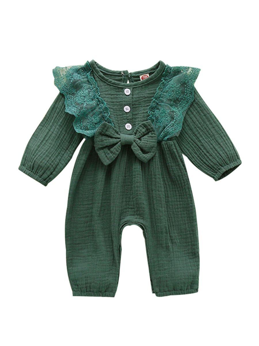 Lace Bow Bodysuit - Belle Baby