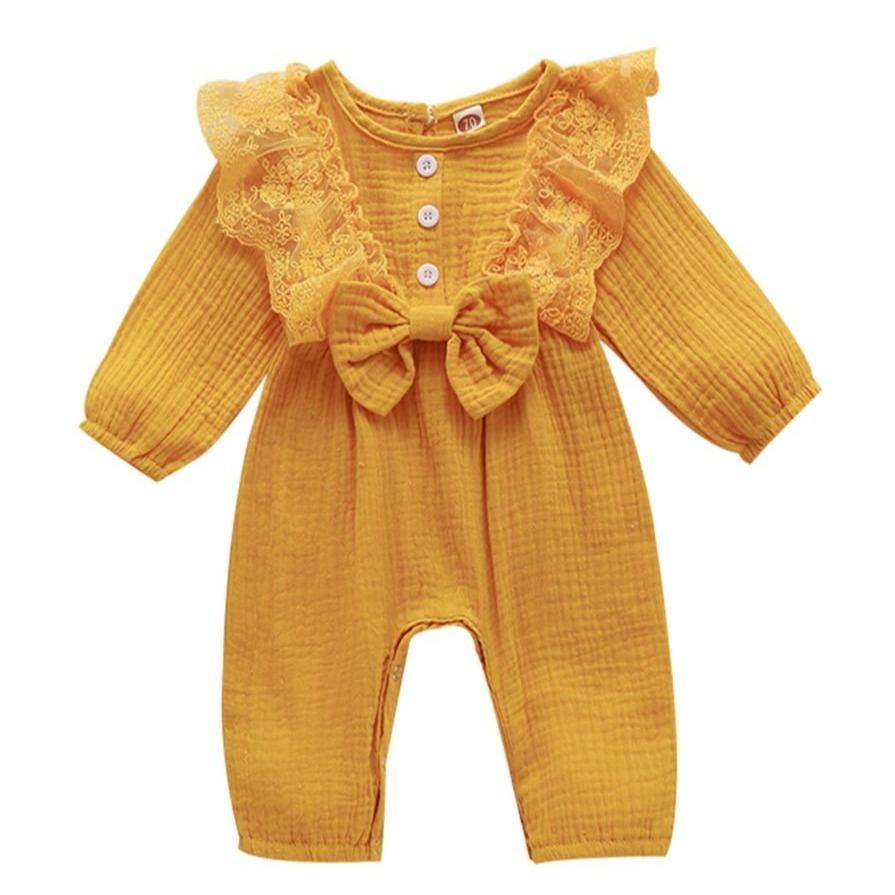 Lace Bow Bodysuit - Belle Baby