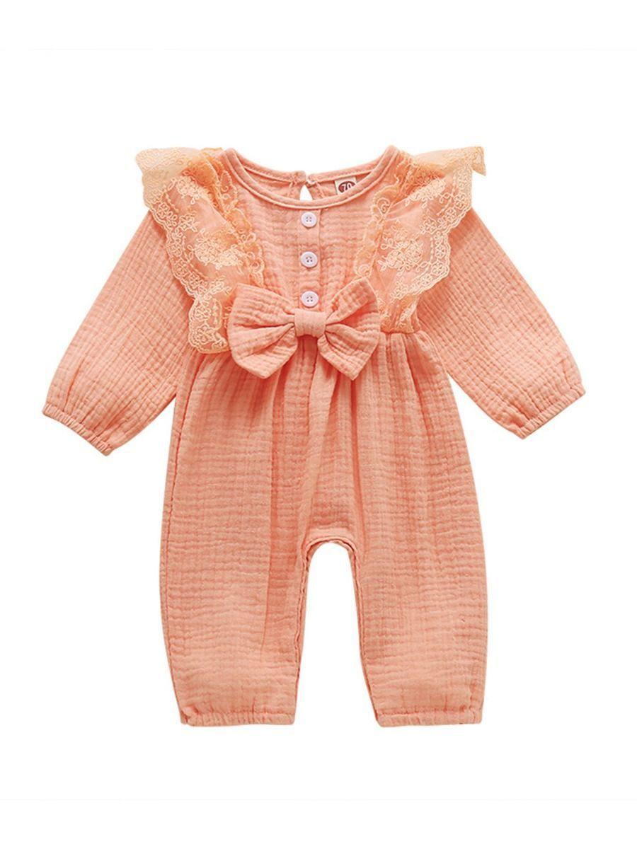 Lace Bow Bodysuit - Belle Baby