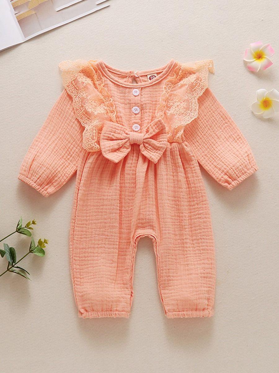 Lace Bow Bodysuit - Belle Baby
