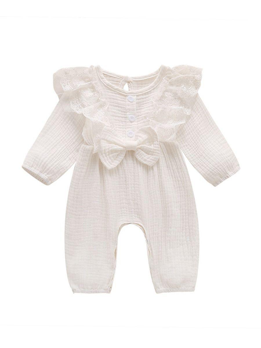 Lace Bow Bodysuit - Belle Baby
