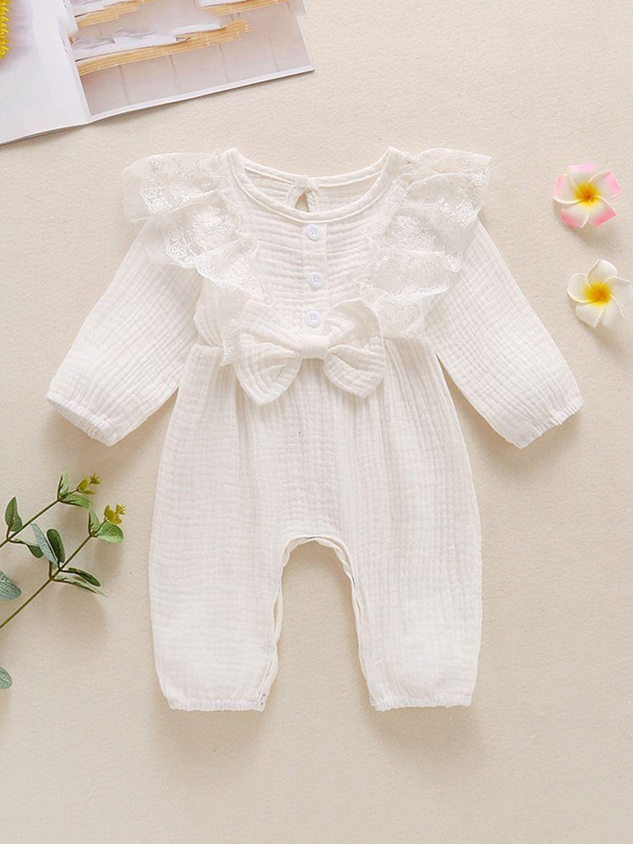Lace Bow Bodysuit - Belle Baby