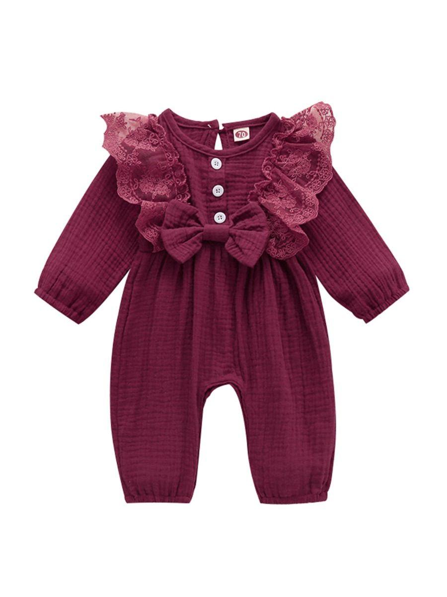 Lace Bow Bodysuit - Belle Baby