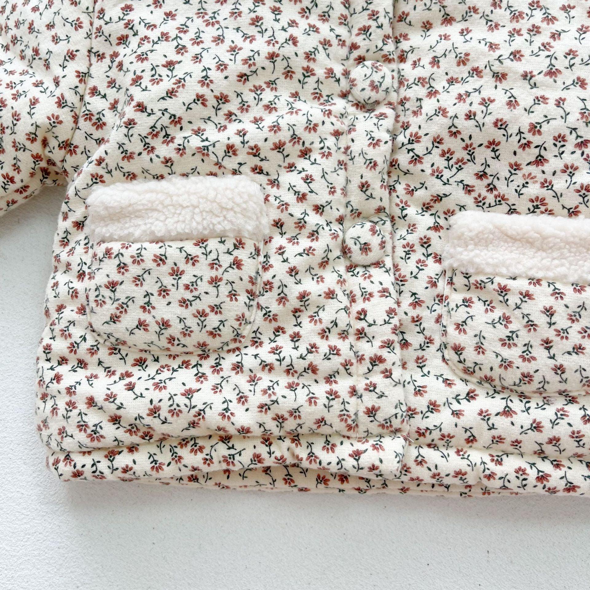 Lace Collar Floral Coat - Belle Baby