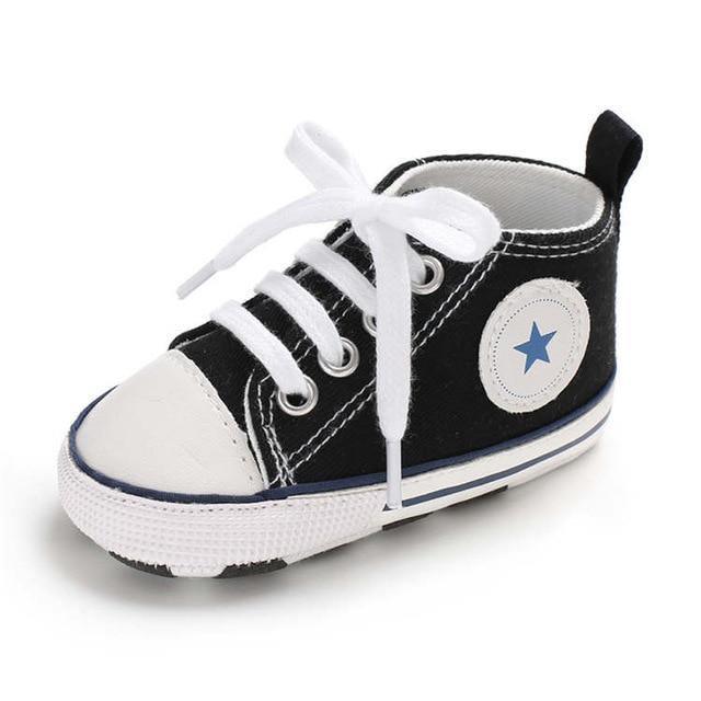 Lace Up Star Baby Shoes - Belle Baby