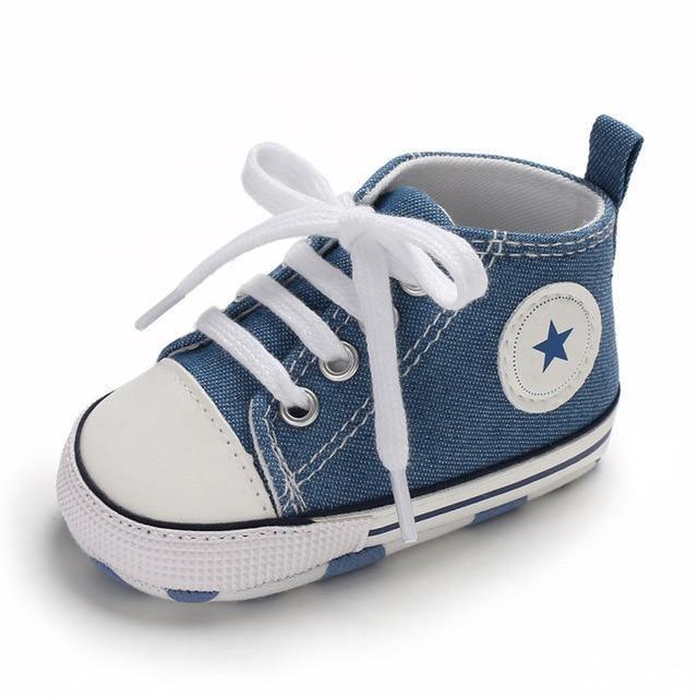 Lace Up Star Baby Shoes - Belle Baby