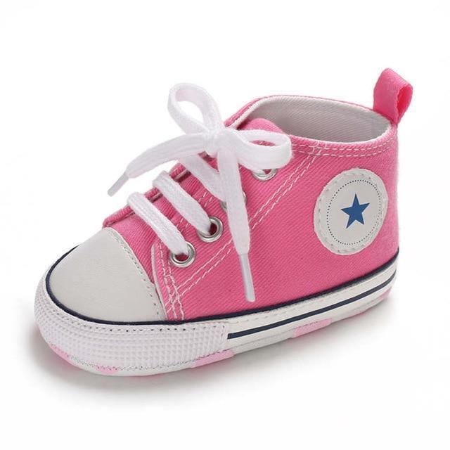 Lace Up Star Baby Shoes - Belle Baby