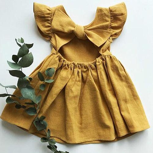 Open Bow Back Summer Dress - Belle Baby