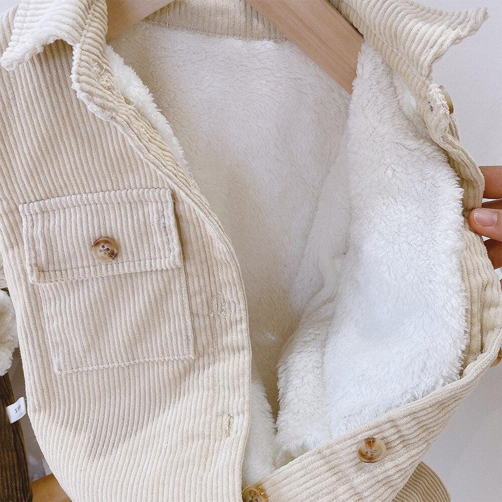 Retro Fleece Corduroy Jumpsuit - Belle Baby