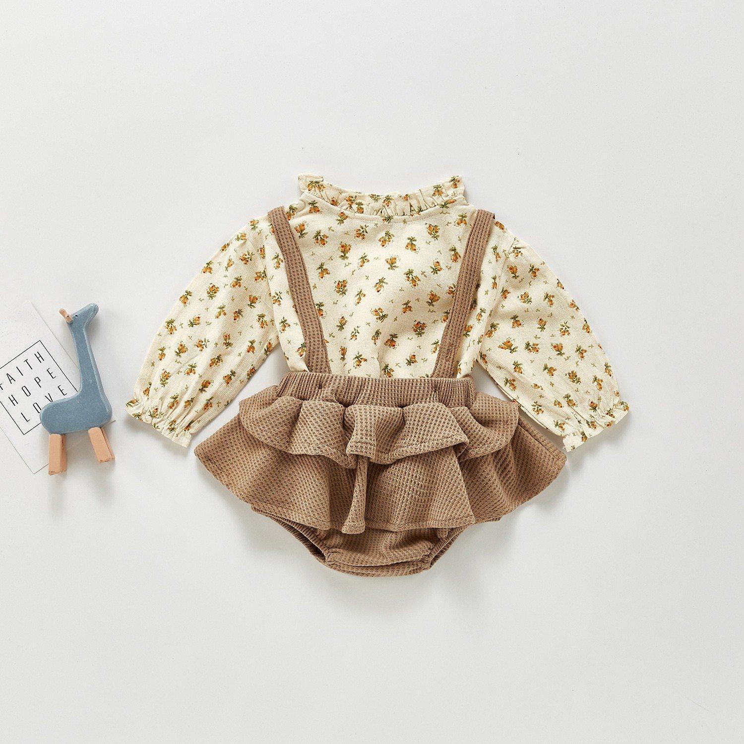 Vintage Shirt & Romper Set - Belle Baby