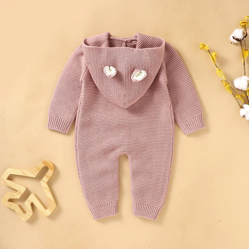 Knitted Hooded Romper