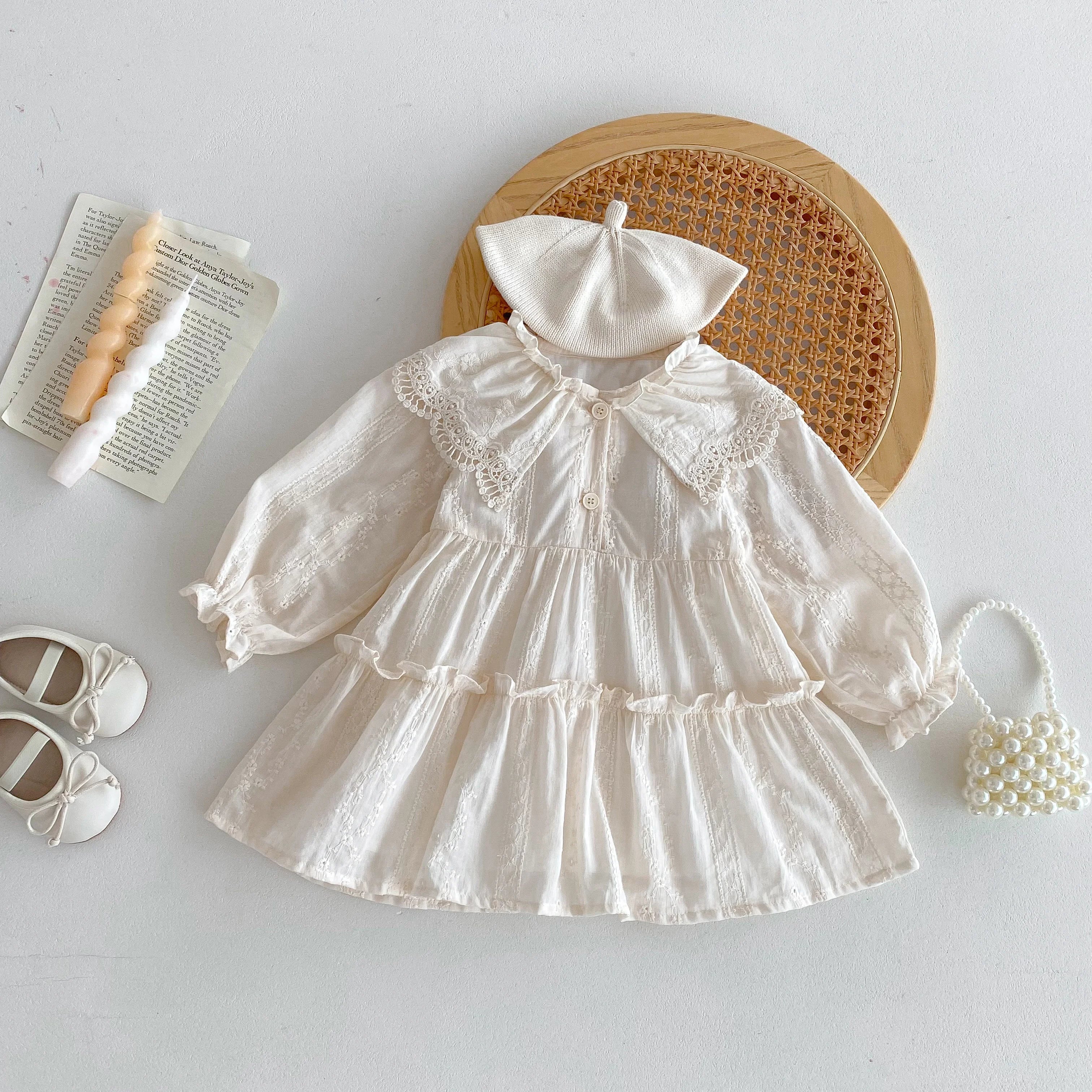 Pretty Lace Collar Dress