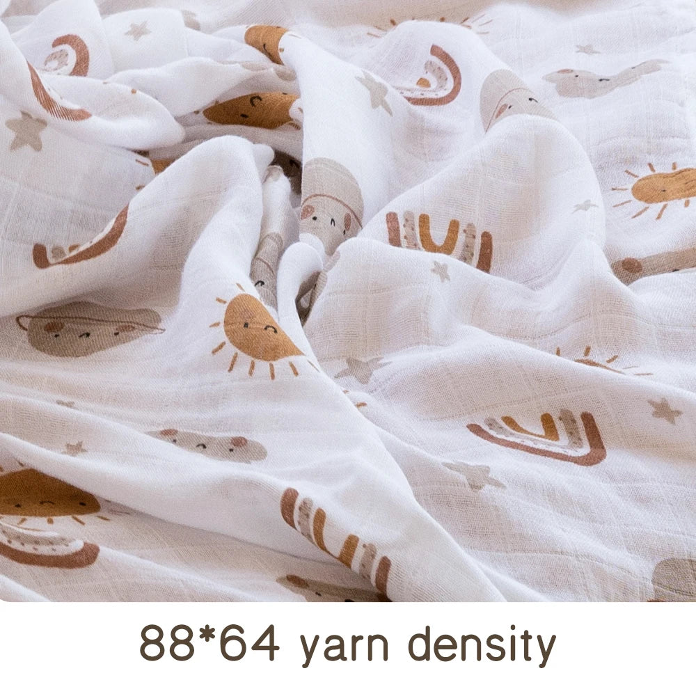 Bamboo Cotton Baby Muslin Swaddle Blanket