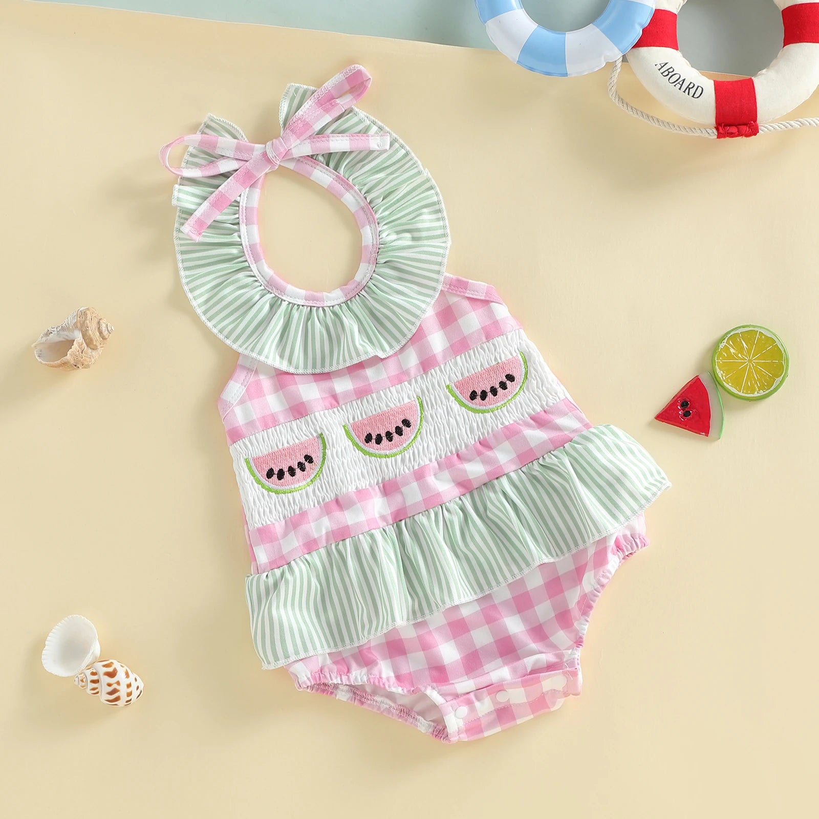 Baby Watermelon Ruffle Swimsuit