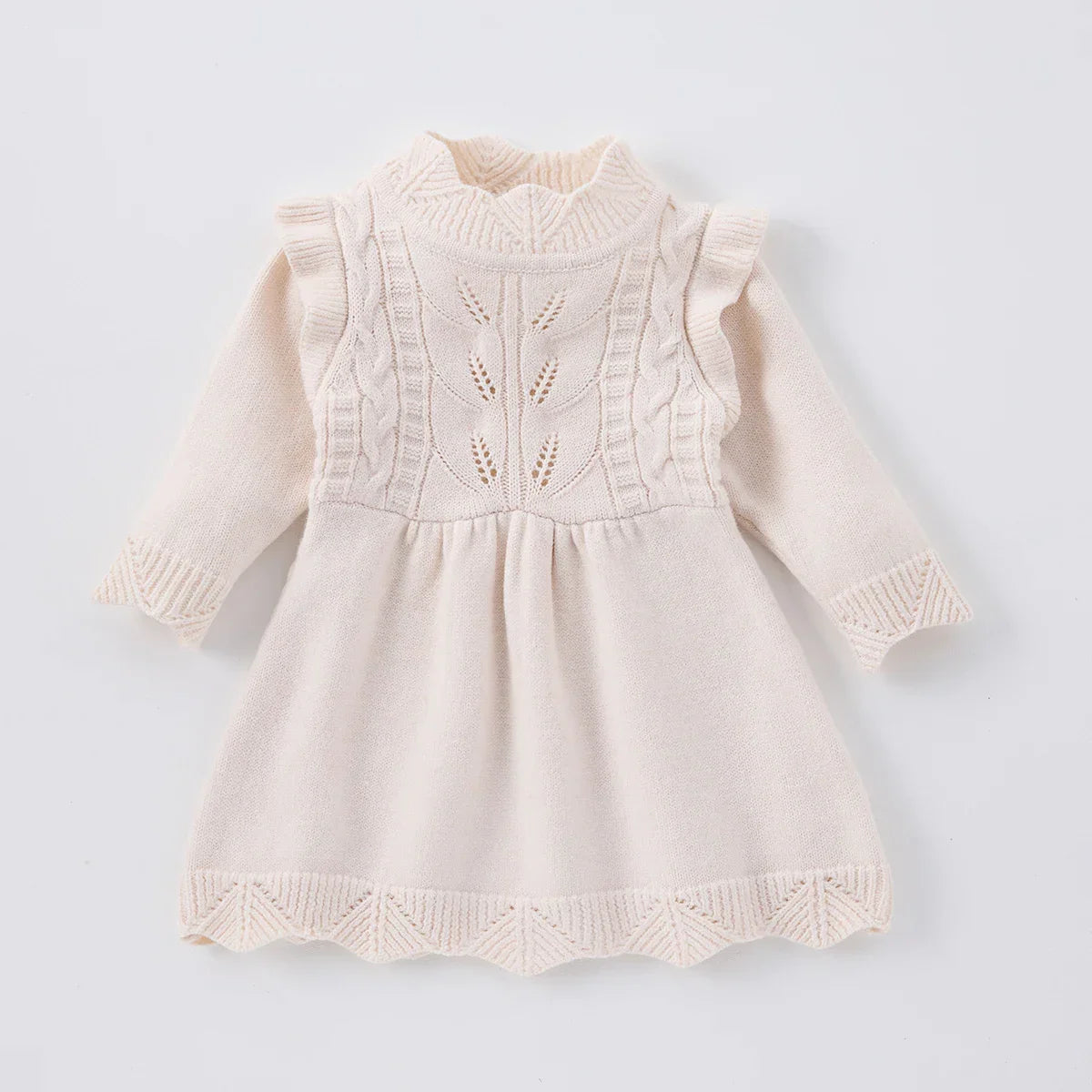 Pretty Knitted Ruffle Dress