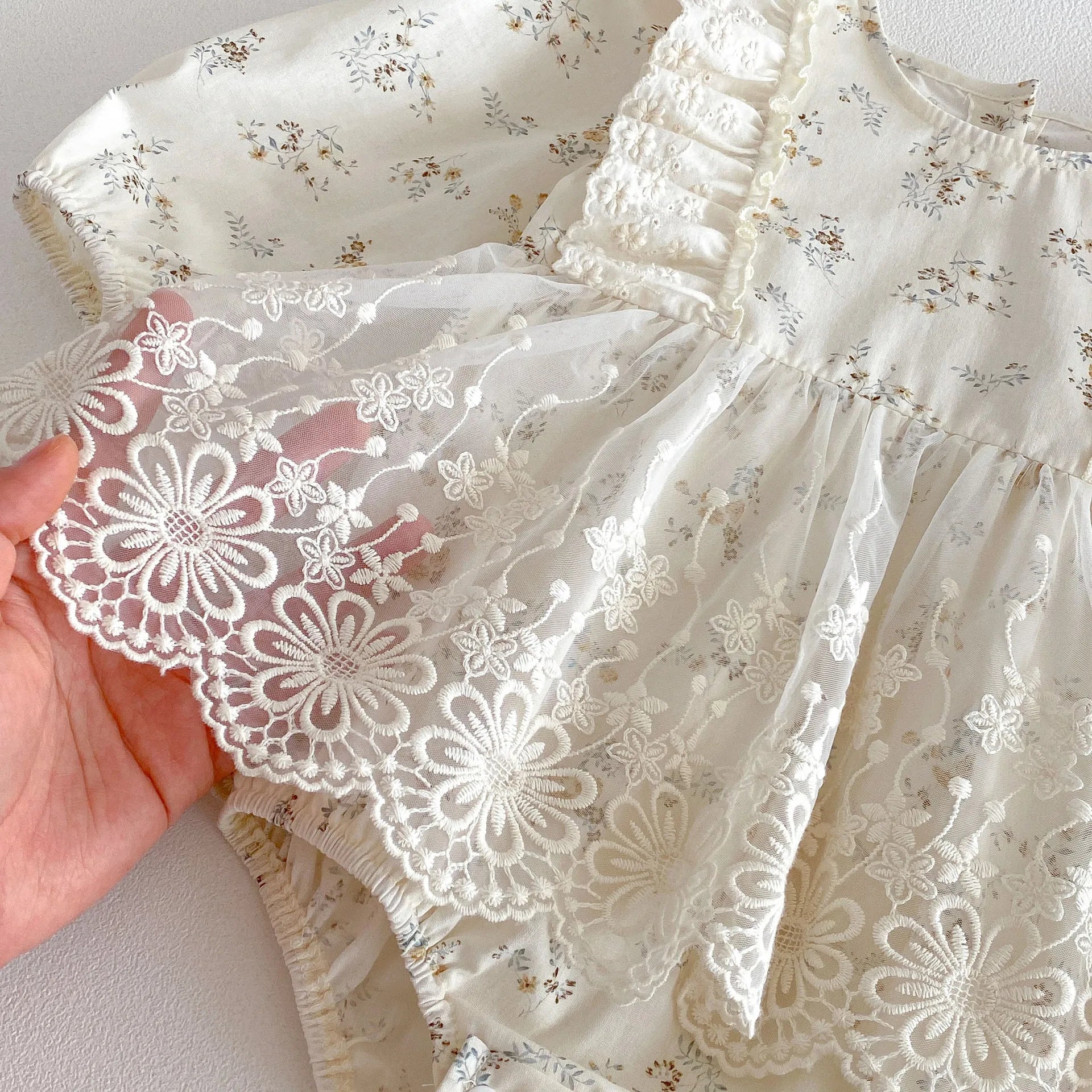 Lace Tutu Romper and Bonnet