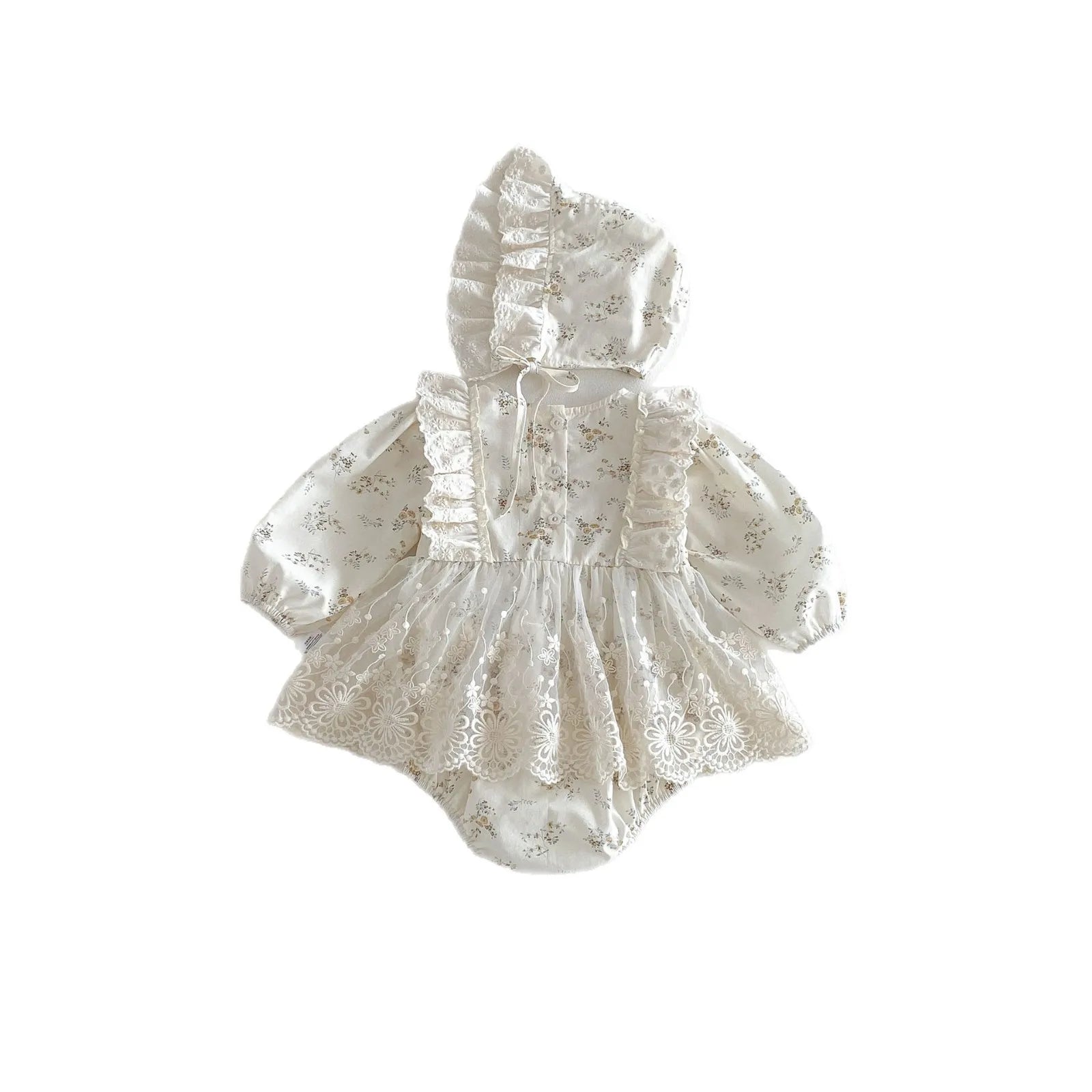 Lace Tutu Romper and Bonnet