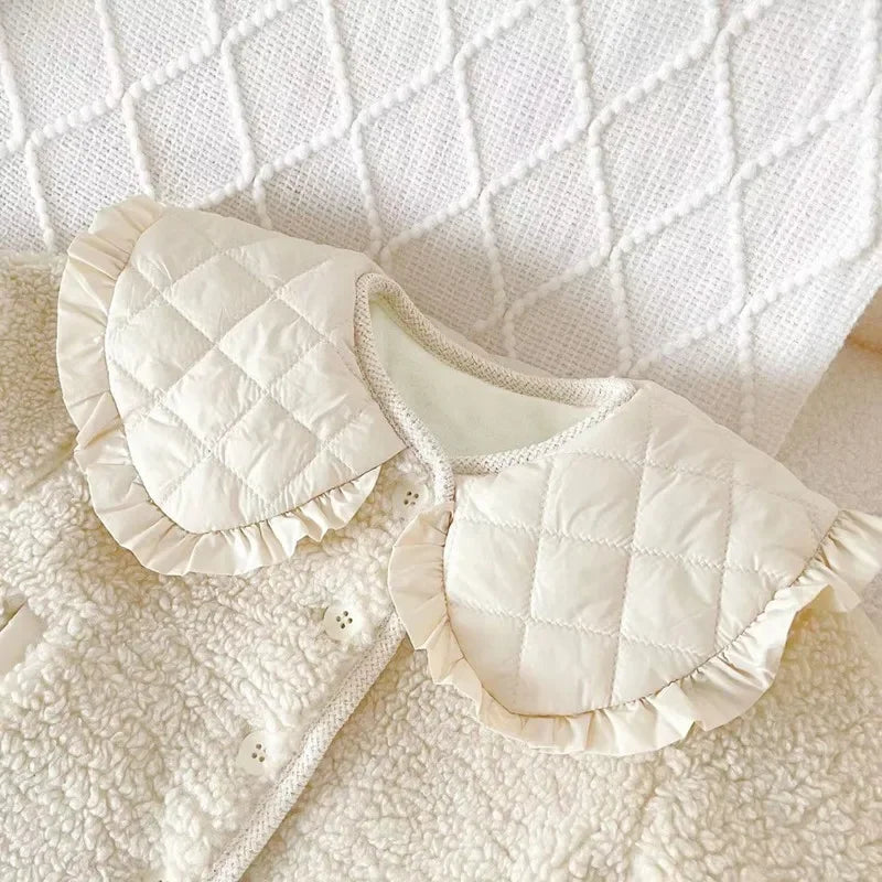 Pretty Ruffle Collar Fleece Coat