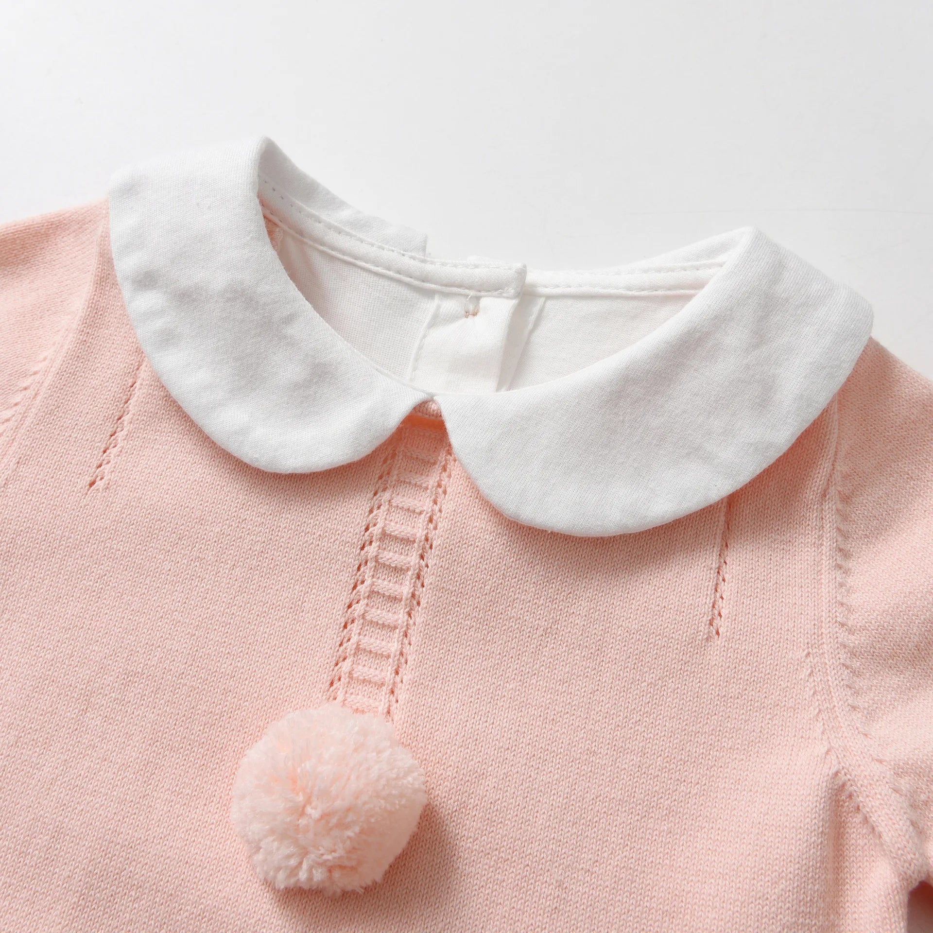 Knitted Baby Pompom Romper