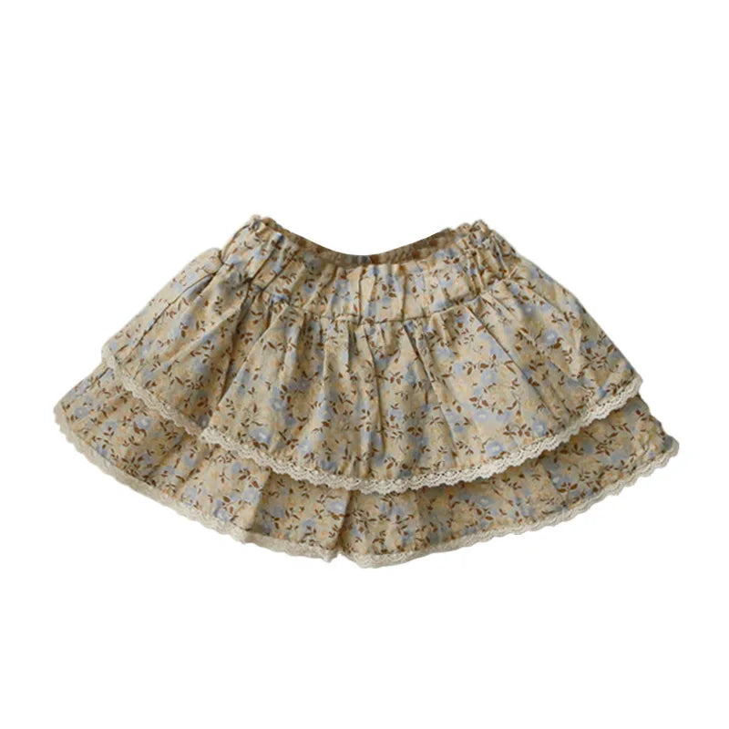 Floral Ruffle Fringed Top and Shorts