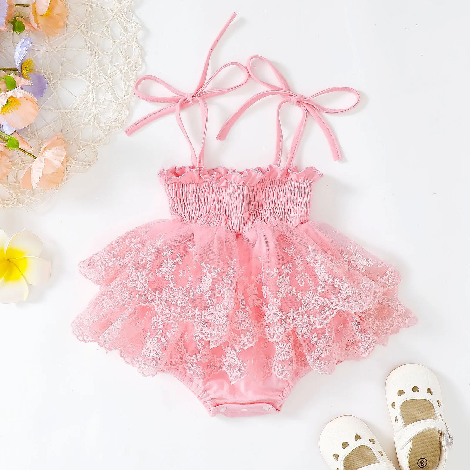 Summer Lace Tutu Romper Dress