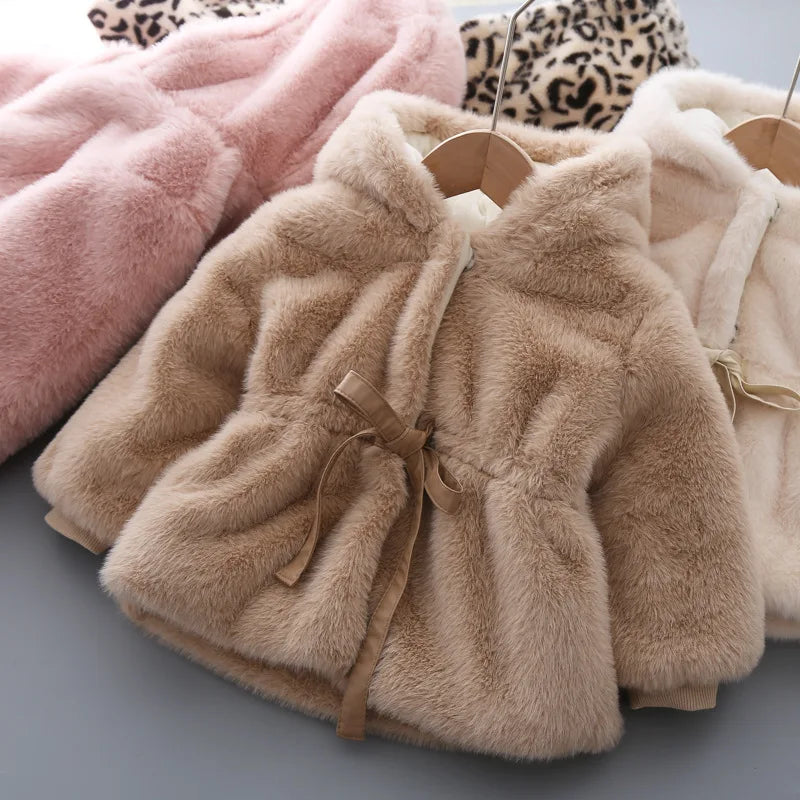 Winter Hooded Faux Fur Coat