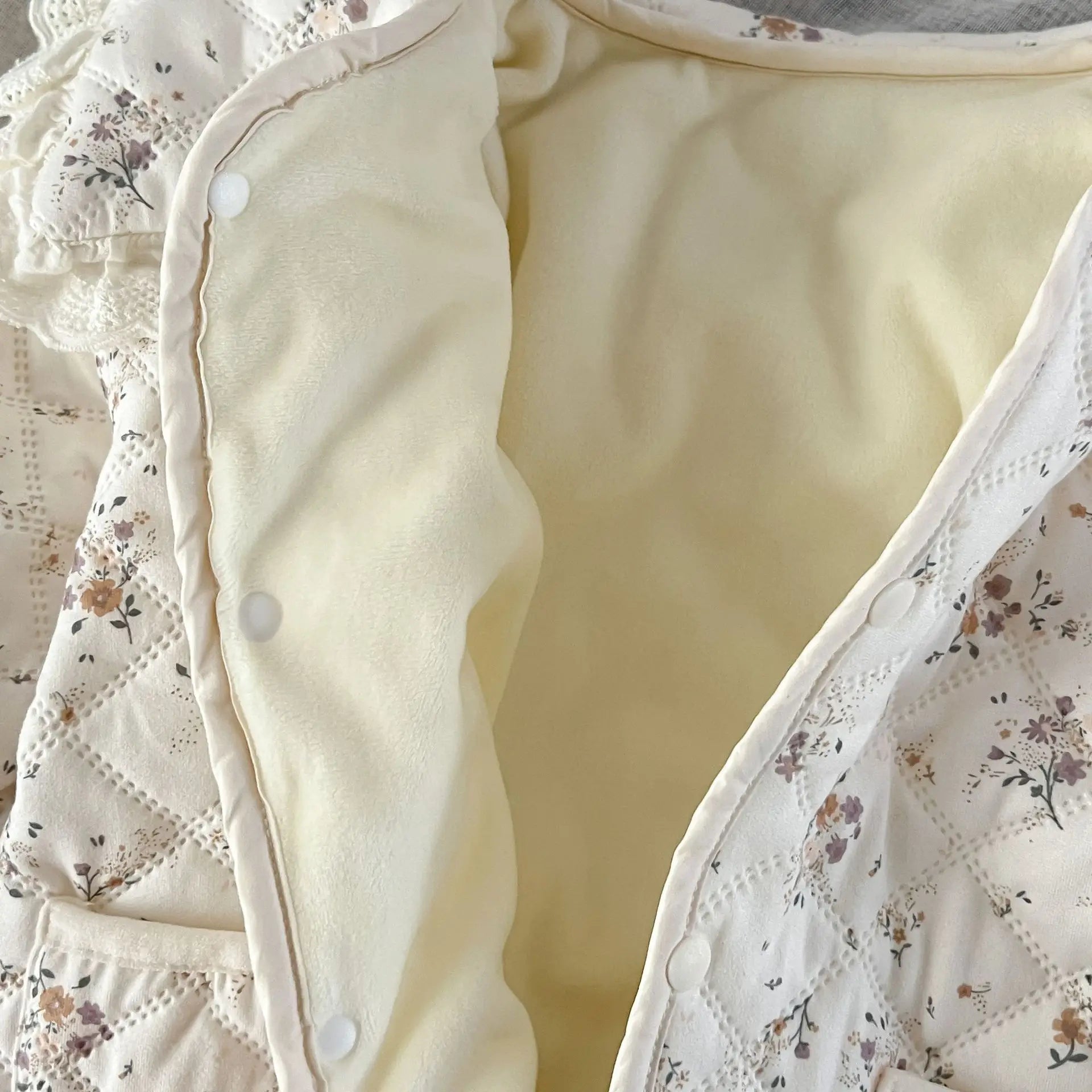 Baby Floral Winter Pramsuit & Bonnet