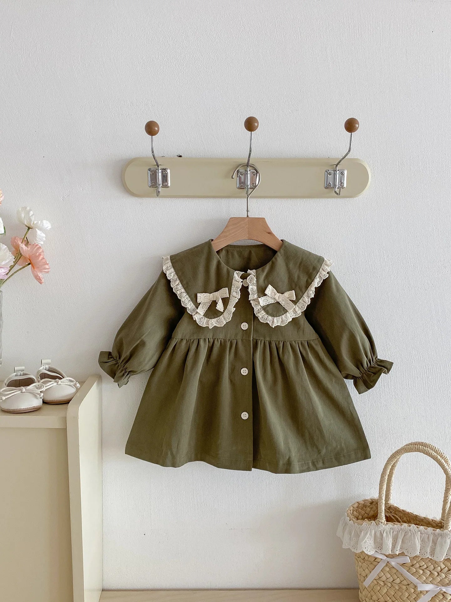 Bow Lace Collar Dress