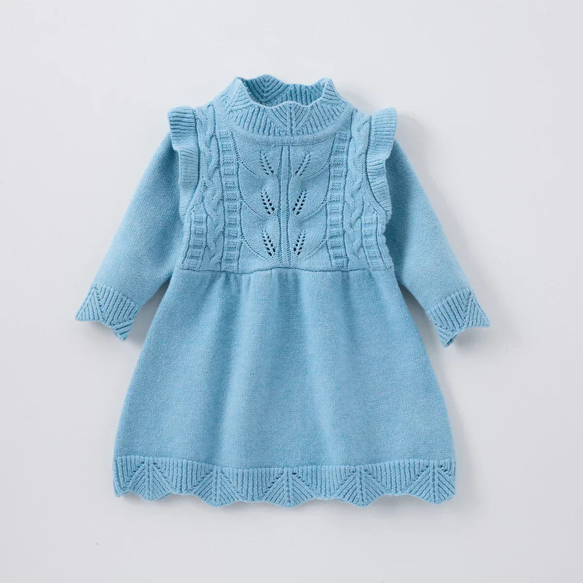 Pretty Knitted Ruffle Dress