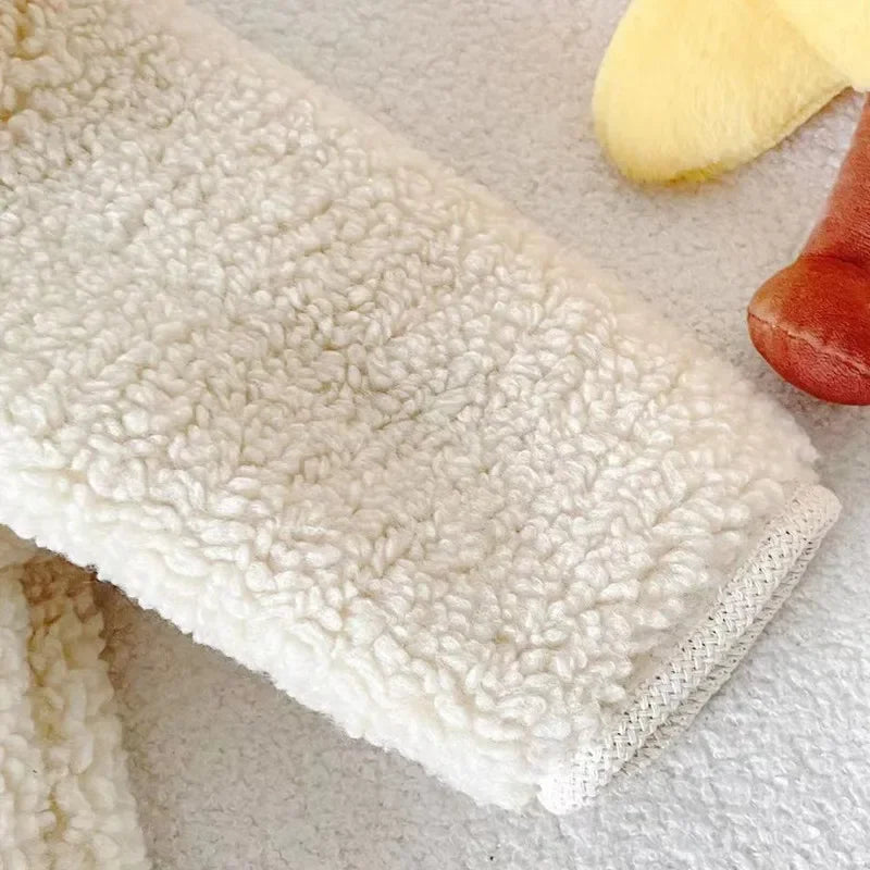 Pretty Ruffle Collar Fleece Coat