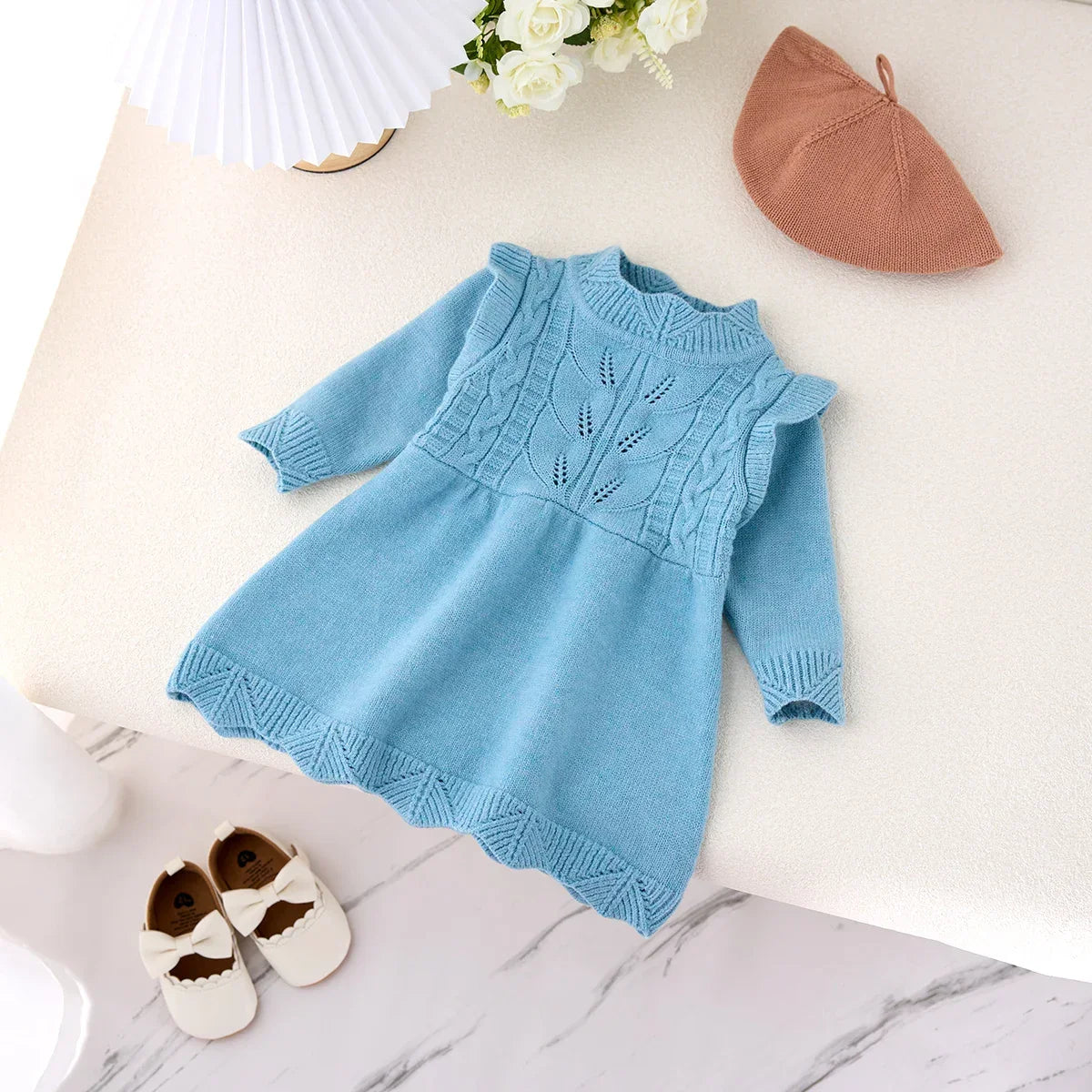 Pretty Knitted Ruffle Dress