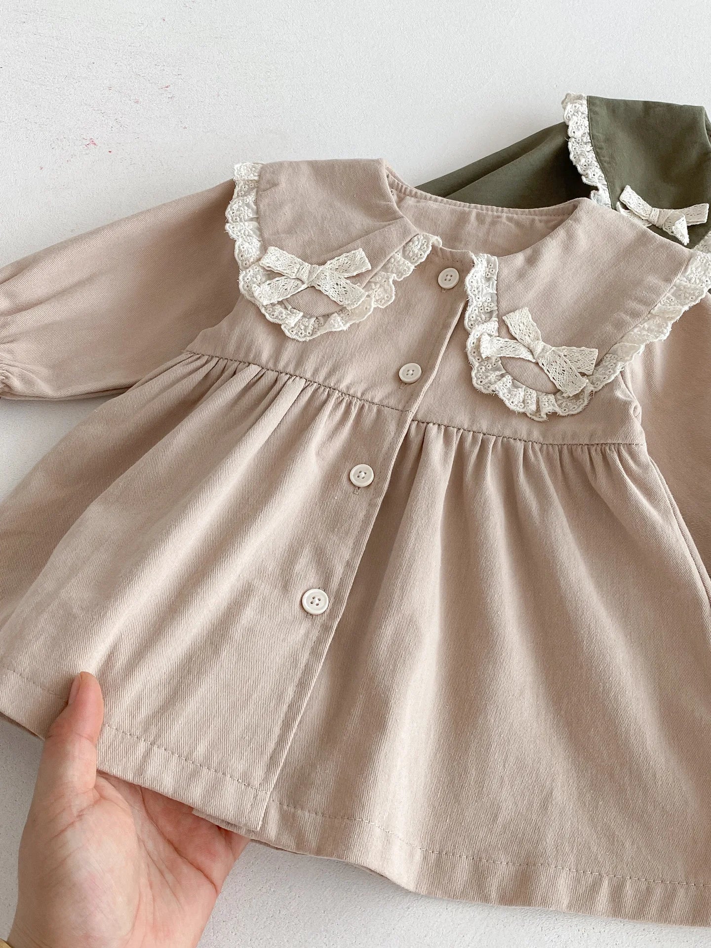Bow Lace Collar Dress