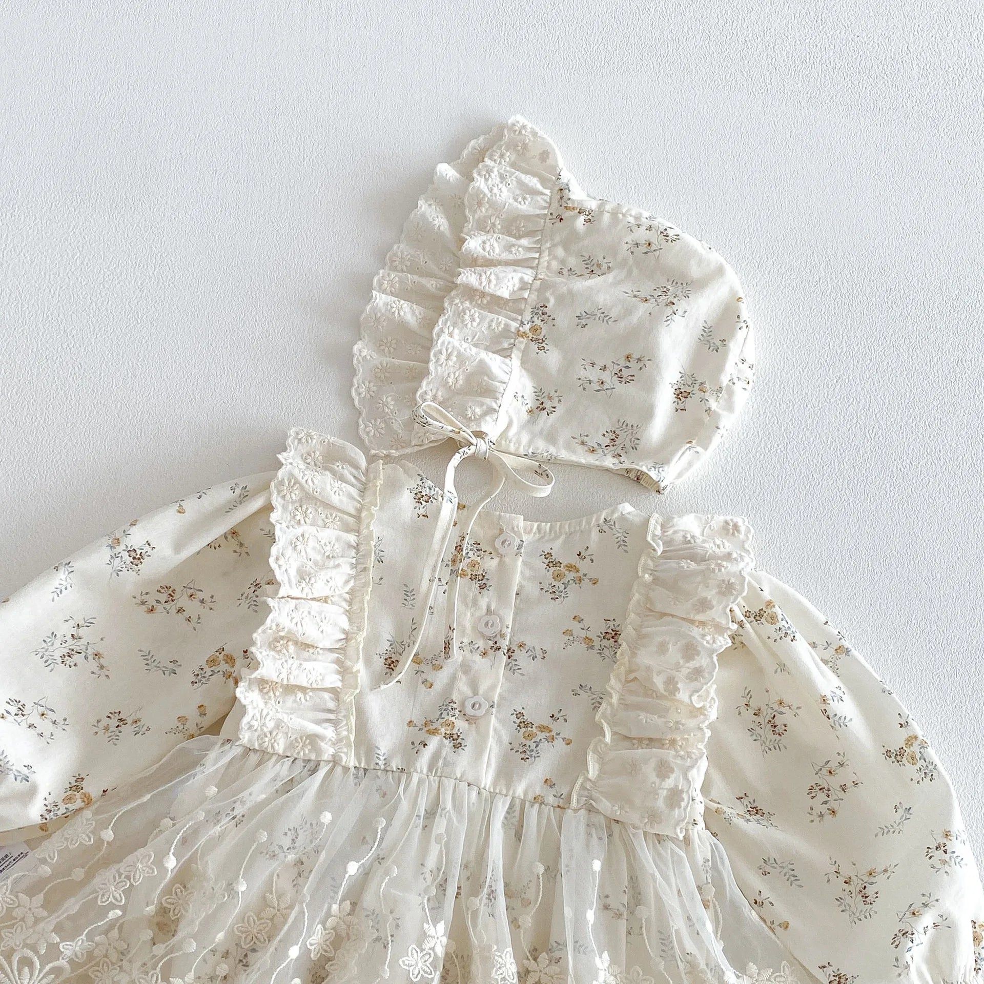 Lace Tutu Romper and Bonnet