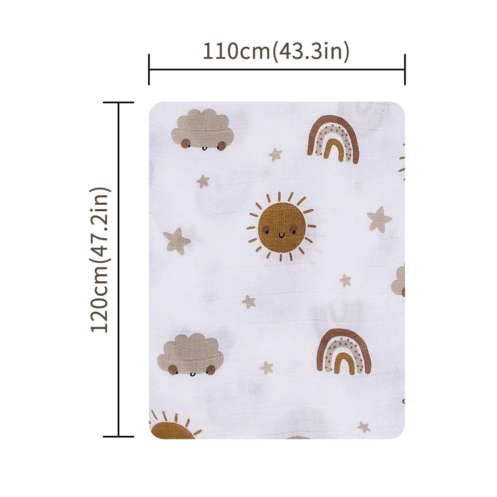 Bamboo Cotton Baby Muslin Swaddle Blanket