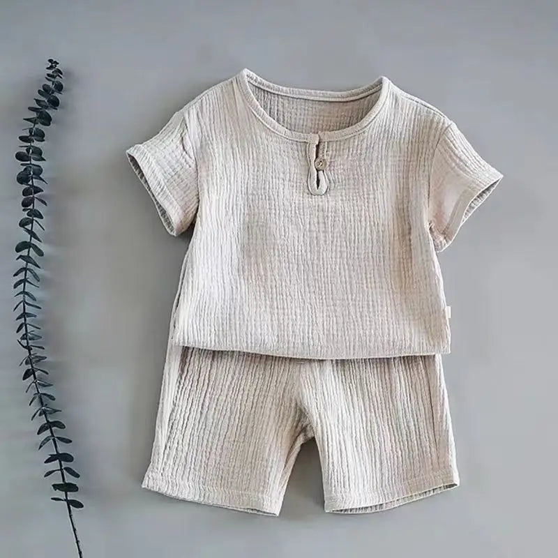 Muslin T-shirt and Shorts Set