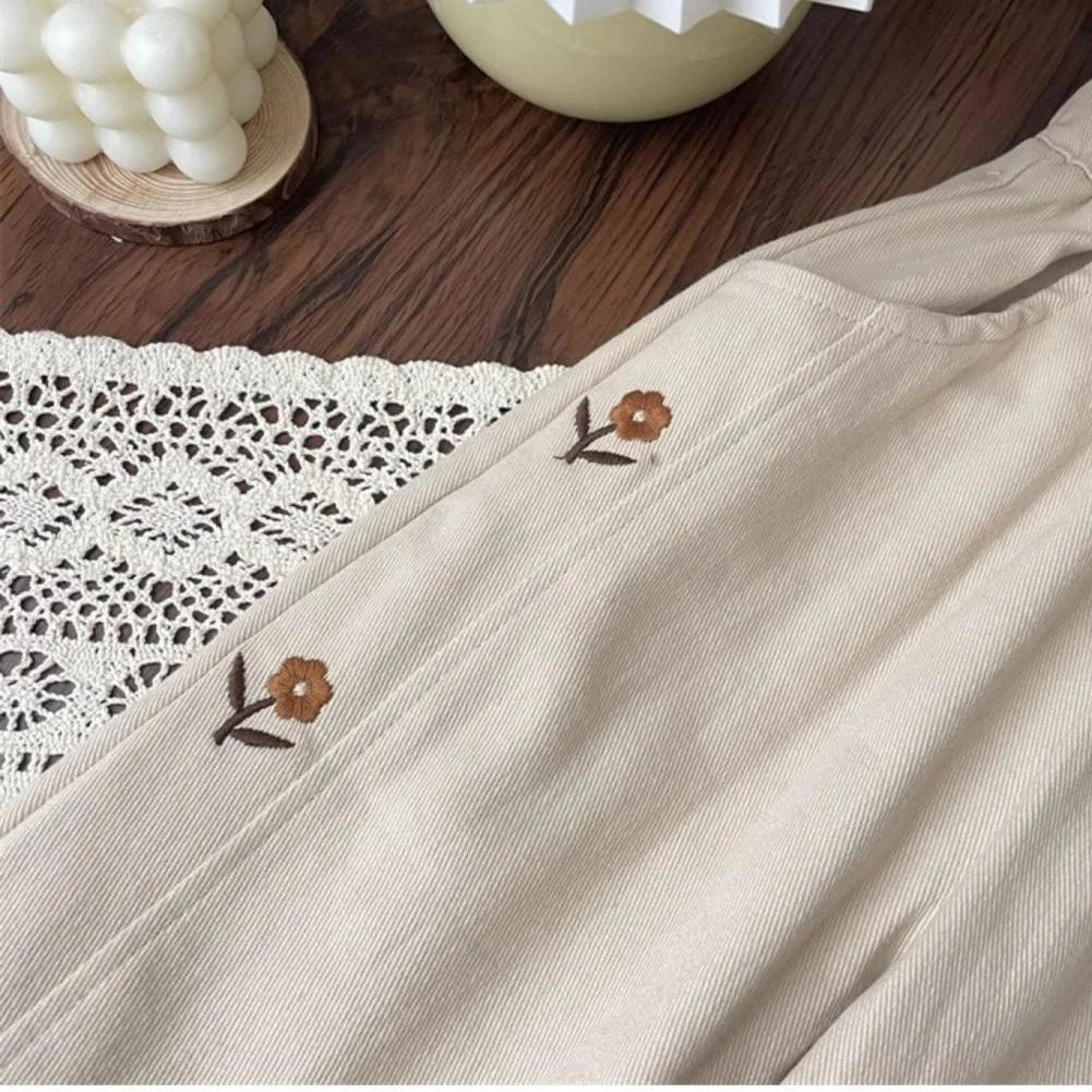 Flower Power Embroidery Trousers