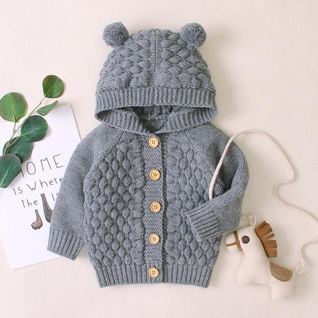 Baby Knitted & Hooded Cardigan - Belle Baby