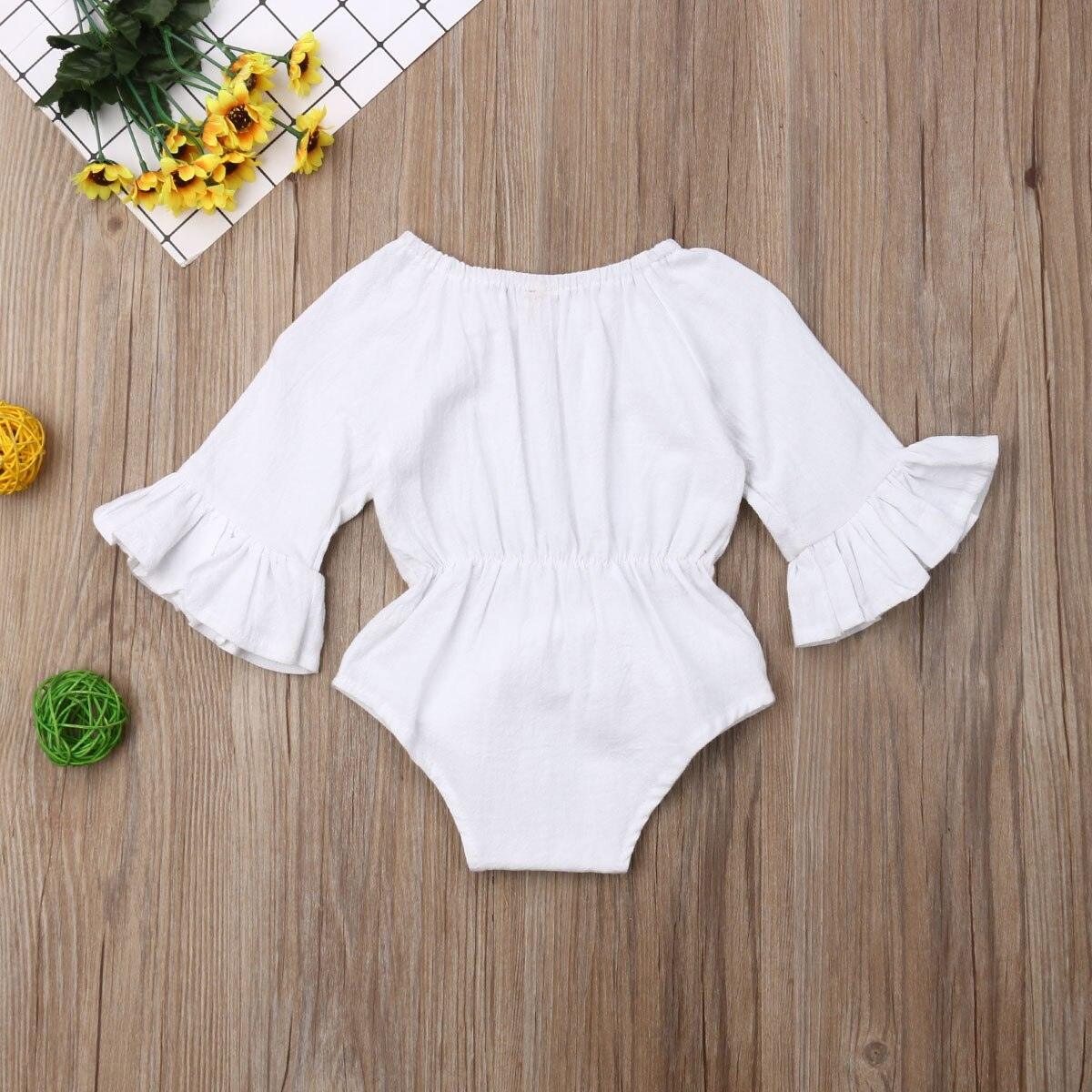 Bowknot Flared Sleeve Bodysuit - Belle Baby