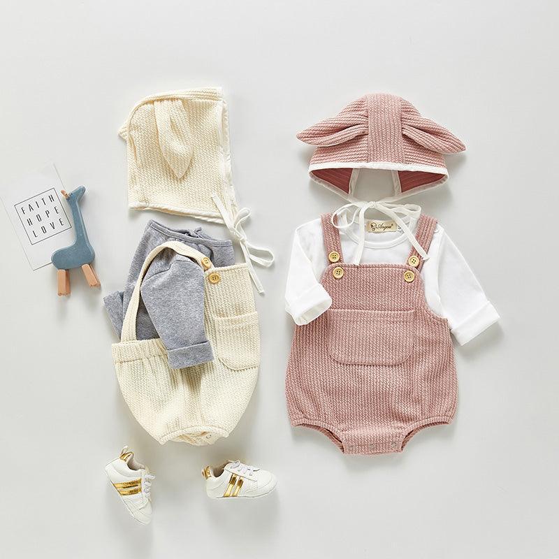 Bunny Bonnet Overall Set - Belle Baby