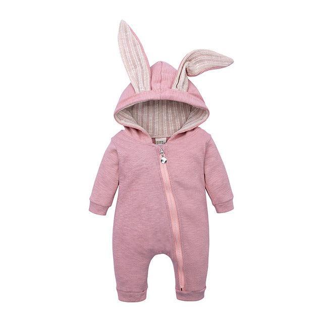 Bunny Ear Hooded Romper - Belle Baby