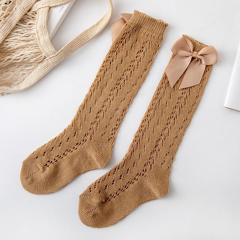 Cotton Bow Socks (two pairs) - Belle Baby