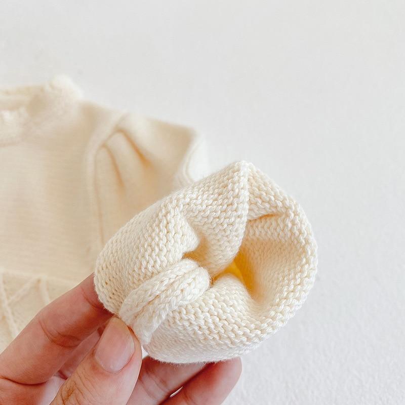 Cream Knitted Baby Onesie - Belle Baby