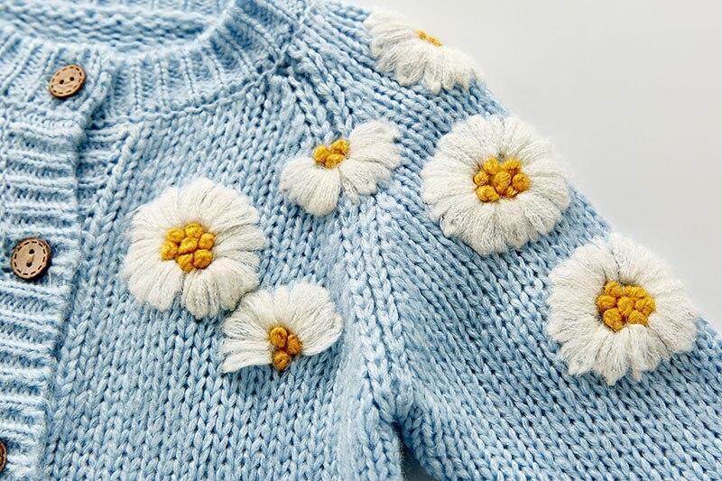 Daisy Embroidery Cardigan - Belle Baby