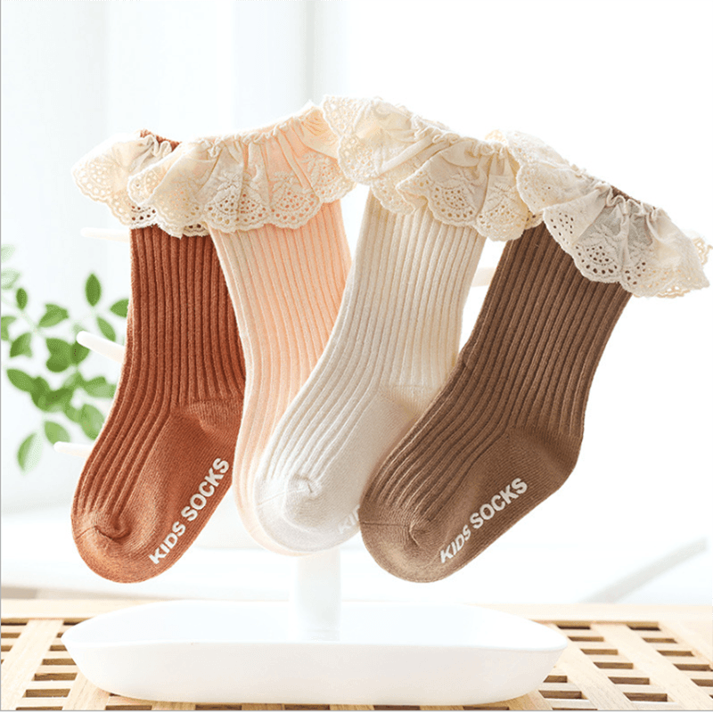 Frilled Lace Socks (two pairs) - Belle Baby