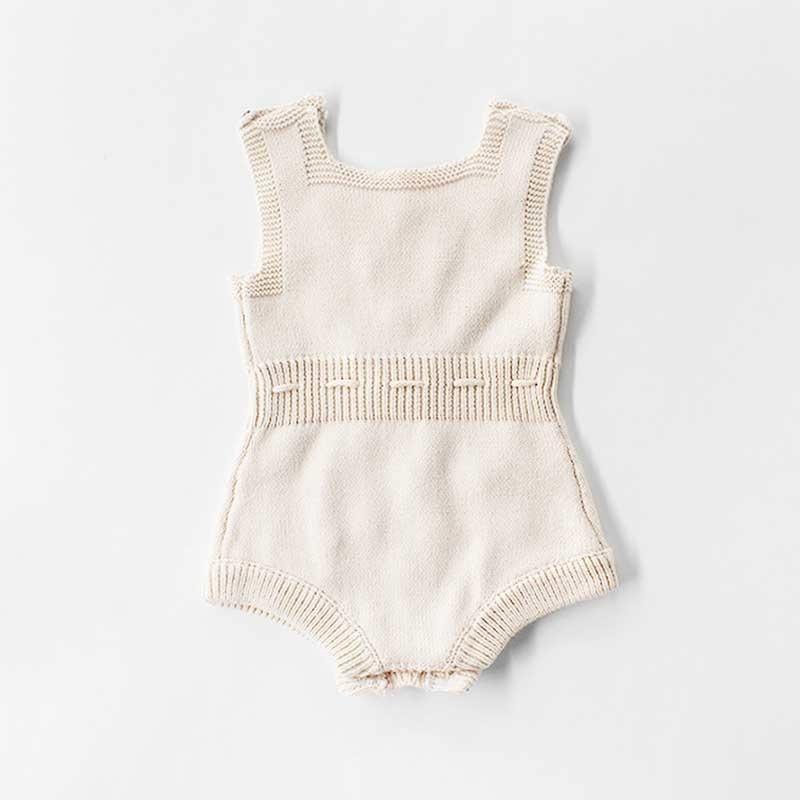 Knitted PomPom Overalls - Belle Baby